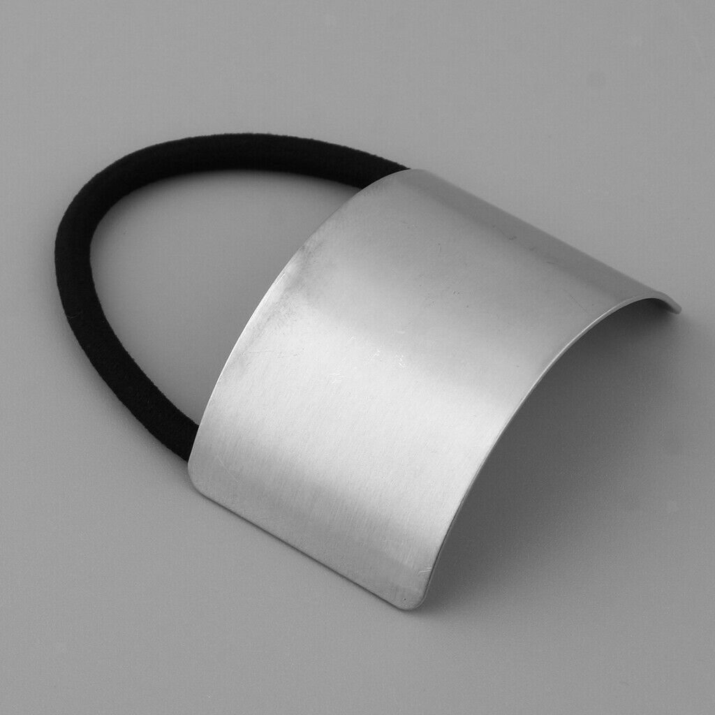 2Pack Metal Cuff Hair Rope Girls Hair Tie Ponytail Holder Headwear Bun Maker