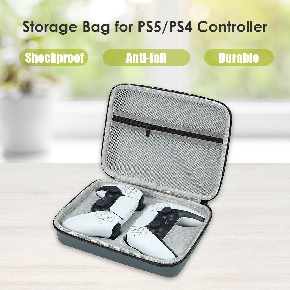 Dual Controller Carrying Case for DualSense DualShock Hard Shell Carry Case @