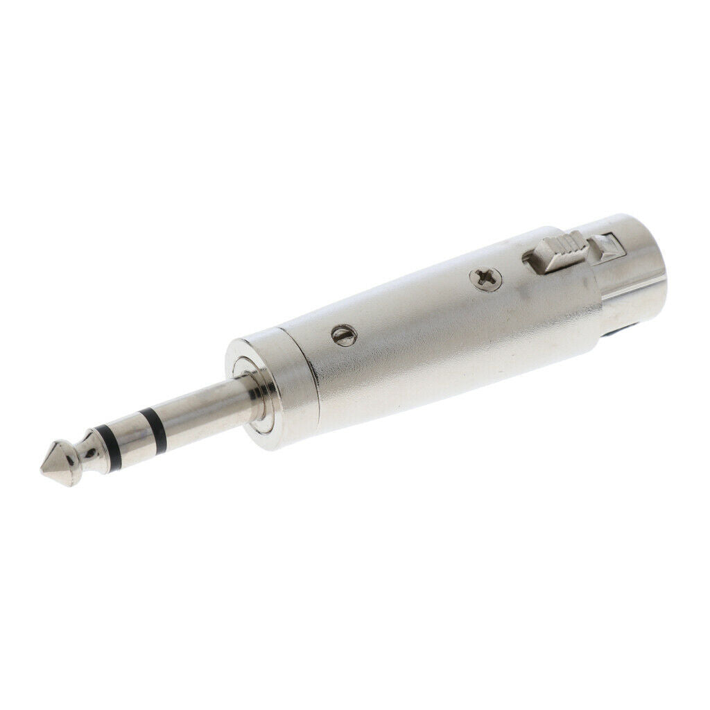 2 Pcs XLR Female to 6.35mm Stereo Sound Male Plug Audio Converter Adapter