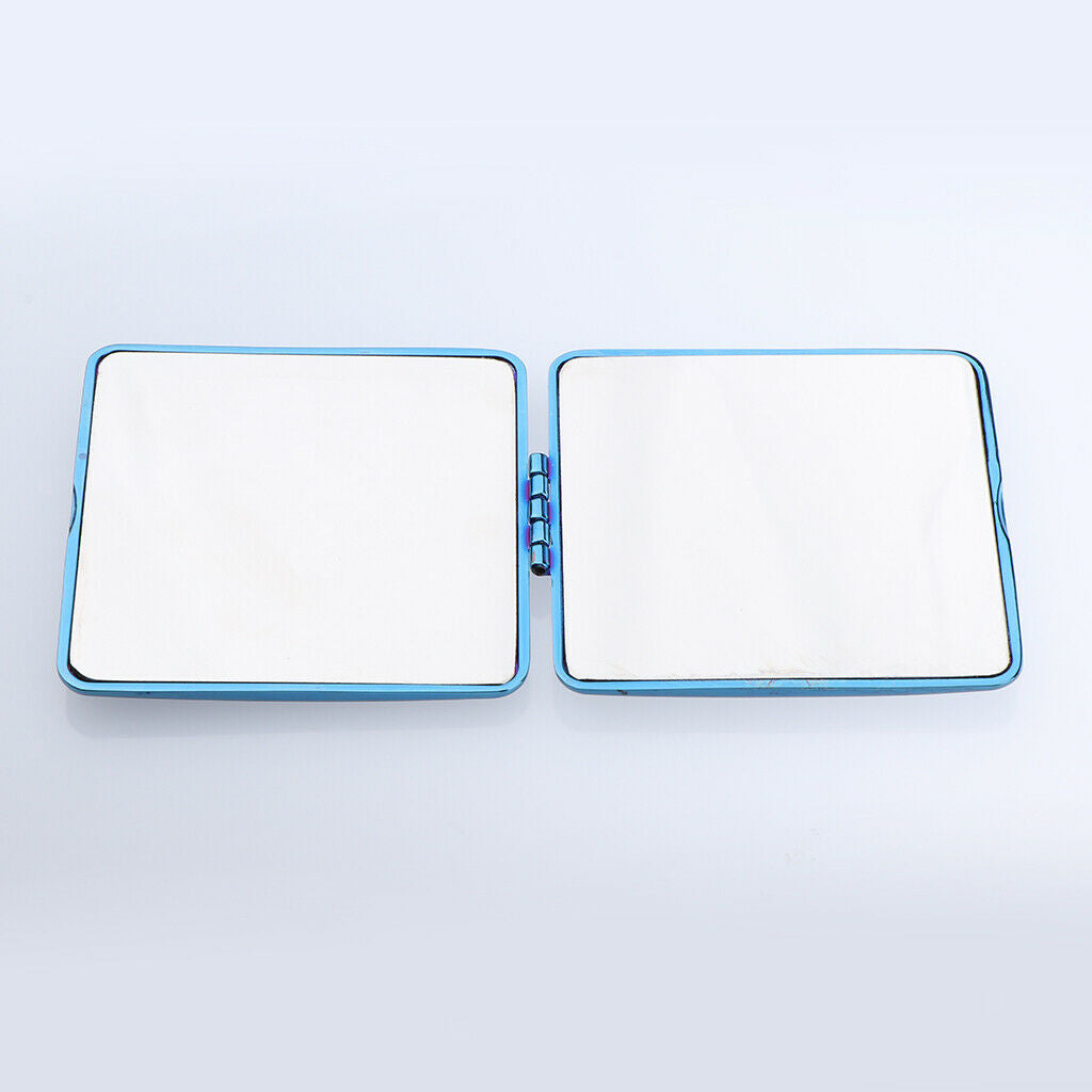 Round Lady Makeup Mirror Portable Compact Pocket Beauty Cosmetic Mirrors - Blue,