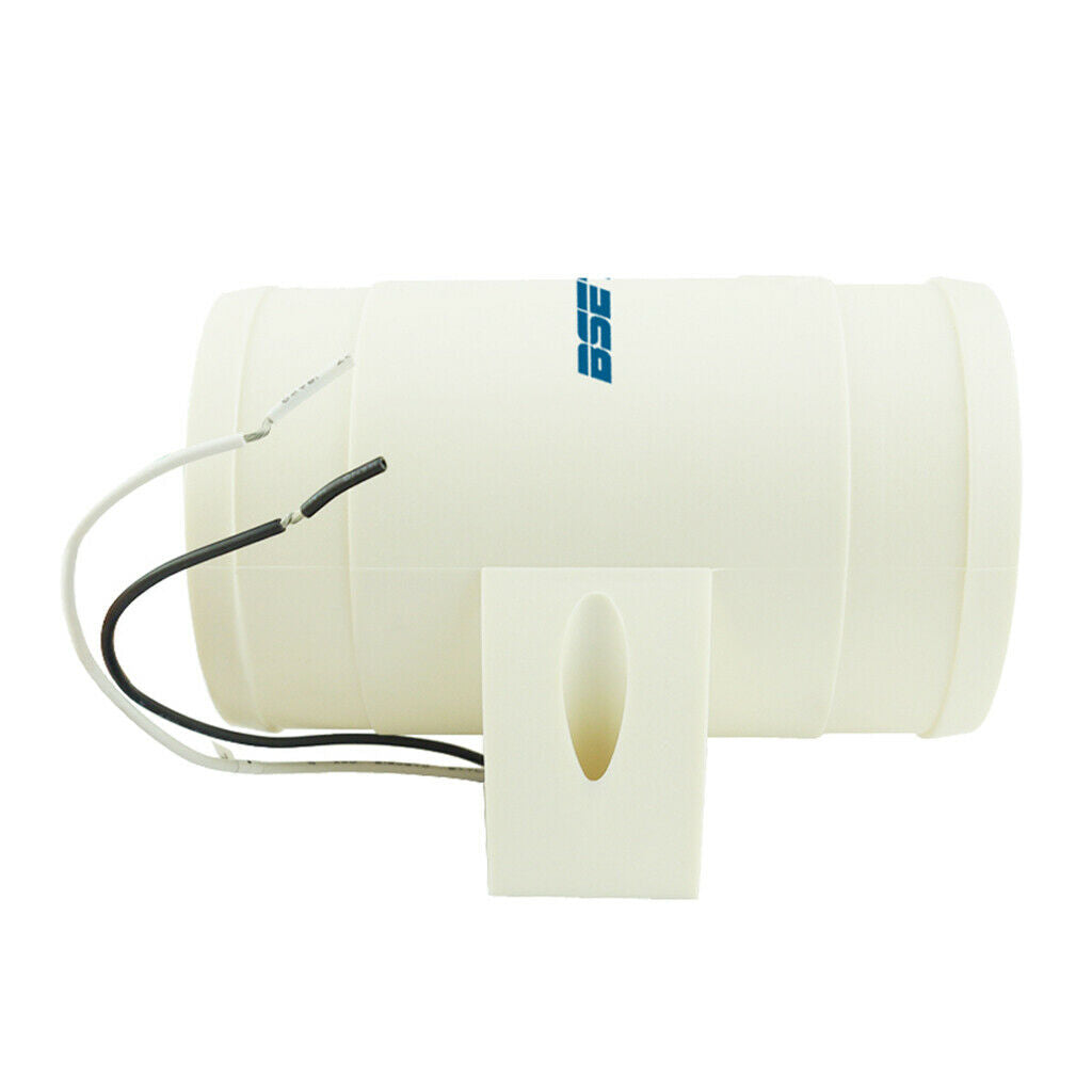 White 12V 3'' In-Line Marine Cabin Bilge Engine Air Blower 145 CFM Quiet Boat