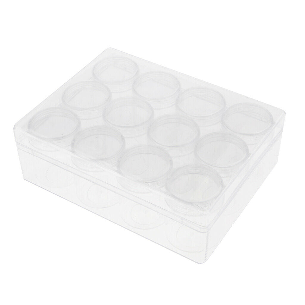 20g 12 Slots Storage Box Case Organizer Carfts Jewelry Container Clear