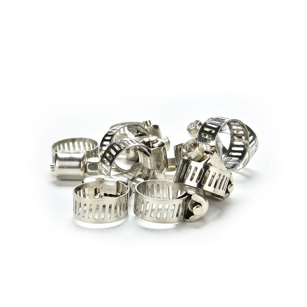 10PCS CARS MOTORCYCLE FUEL LINE JUBILEE HOSE CLAMP PETROL PIPE CLIPS 8-12m.l8