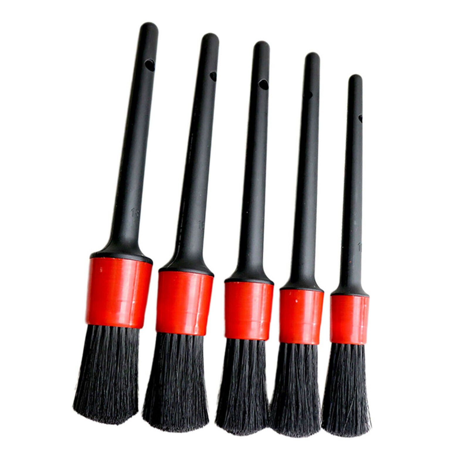 5pcs Car Detailing Brush Kit Plastic Vehicle Auto Interior for Wheel Clean Set