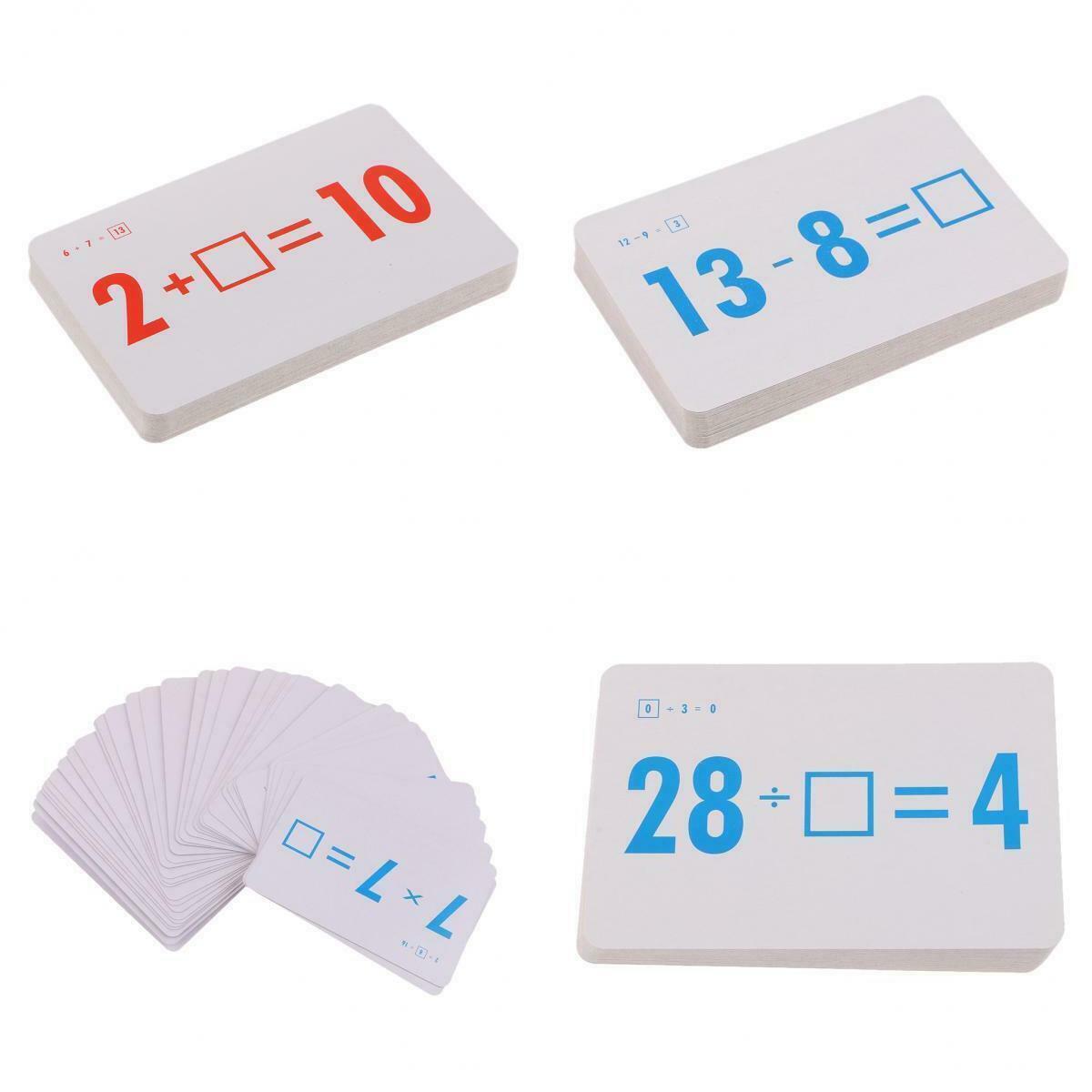 144 Pieces Math Flash Cards for Elementary School Educational Materials