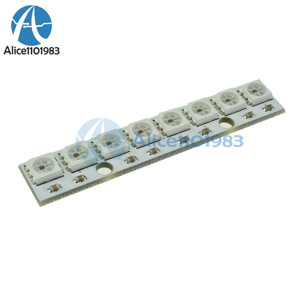 10PCS WS 2812 2811 5050 RGB LED Lamp Panel Module 5V 8-Bit Rainbow LED Precise