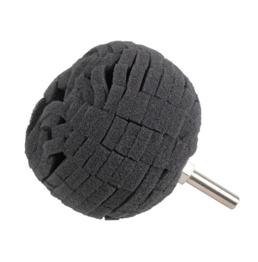 Universal 3Pc Black Soft Sponge Buffing Ball Finishing Buff Polishing Pad 3"76mm