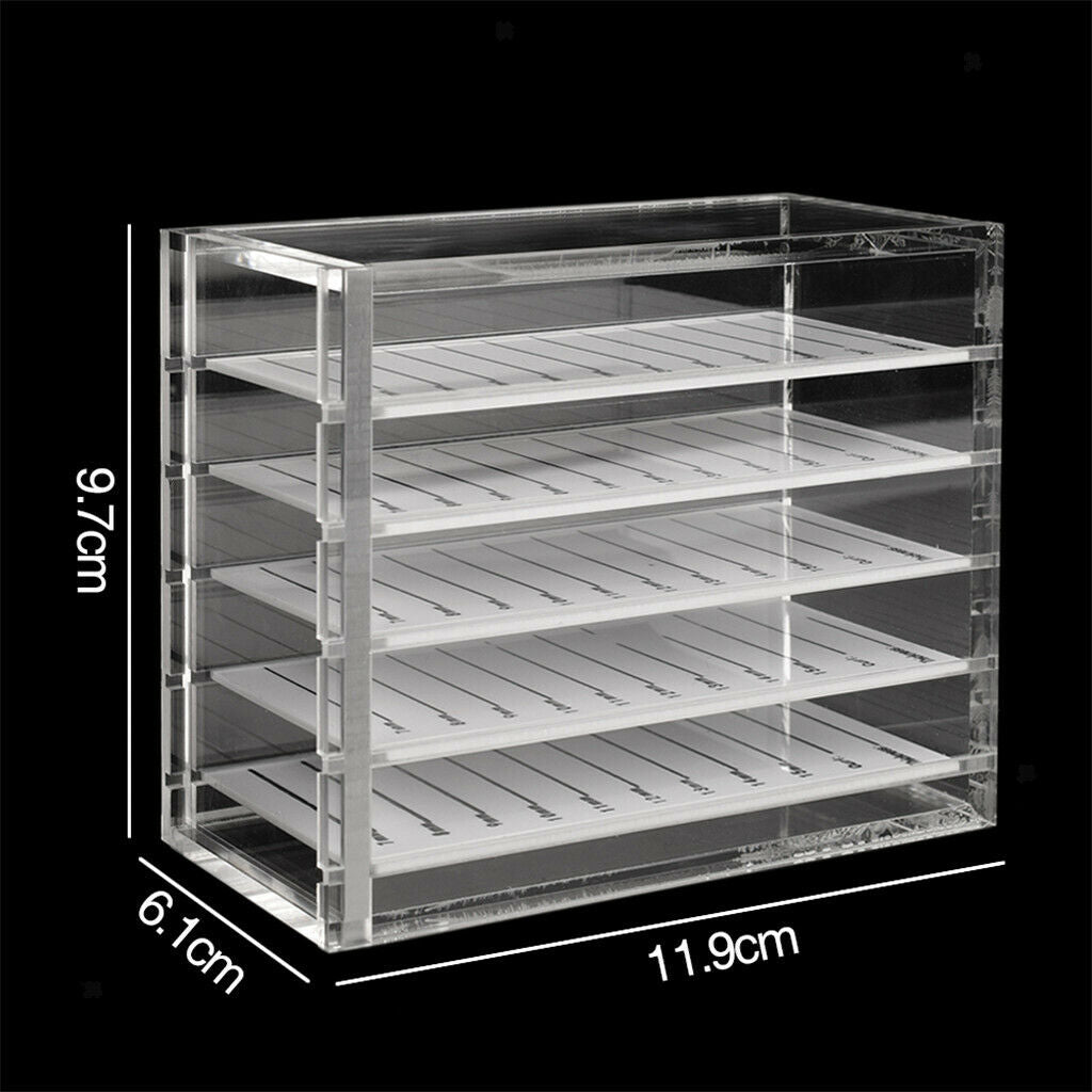 5 Tiers Professional Grafting False Eyelash Organizer Collection Storage Box