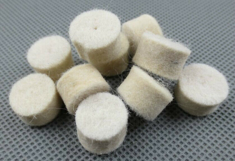 100Pcs 13mm 1/2" Round Wool Felt Polishing Buffing Wheel & 2 Mandrels for Tool