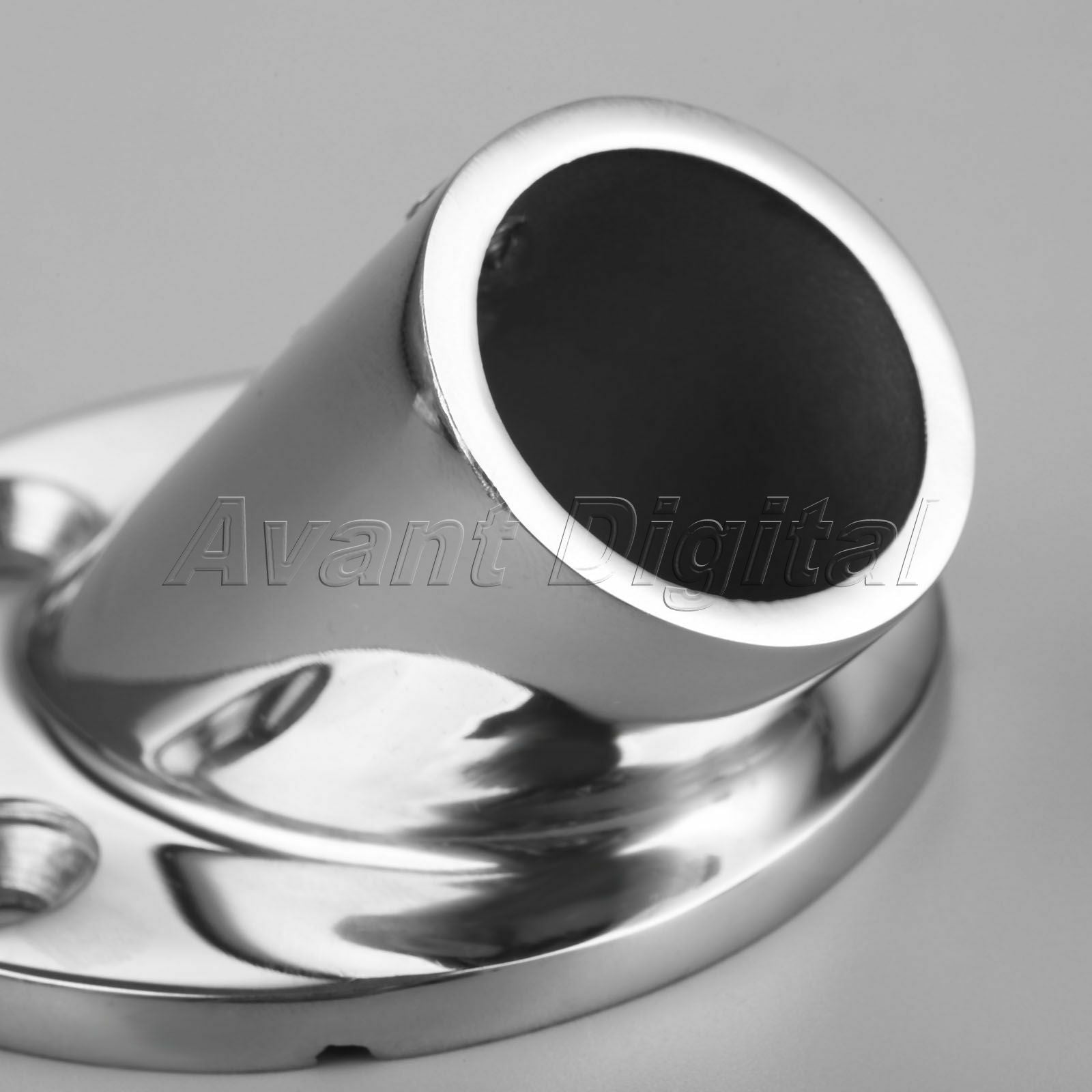 Stainless Steel Rail Fit 1" 45 Degree Round Base Boat Marine for 1" Tube/Pipe