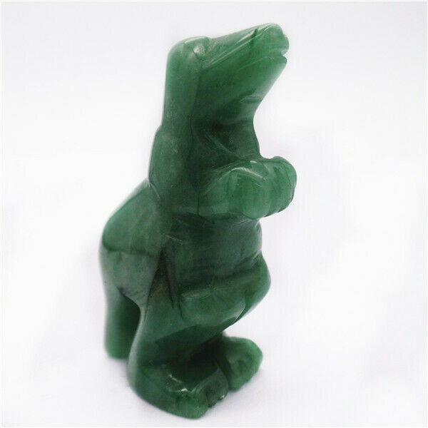 53x30x18mm Natural Green Aventurine Carved Dinosaur Decoration Statue HH7949