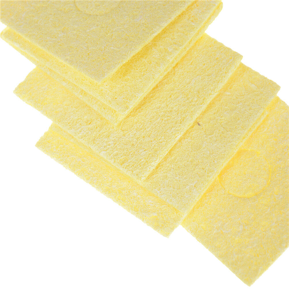 10Pcs Soldering Iron Yellow Cleaning Sponge Cleaner for Electric Welding 6*6 Rf