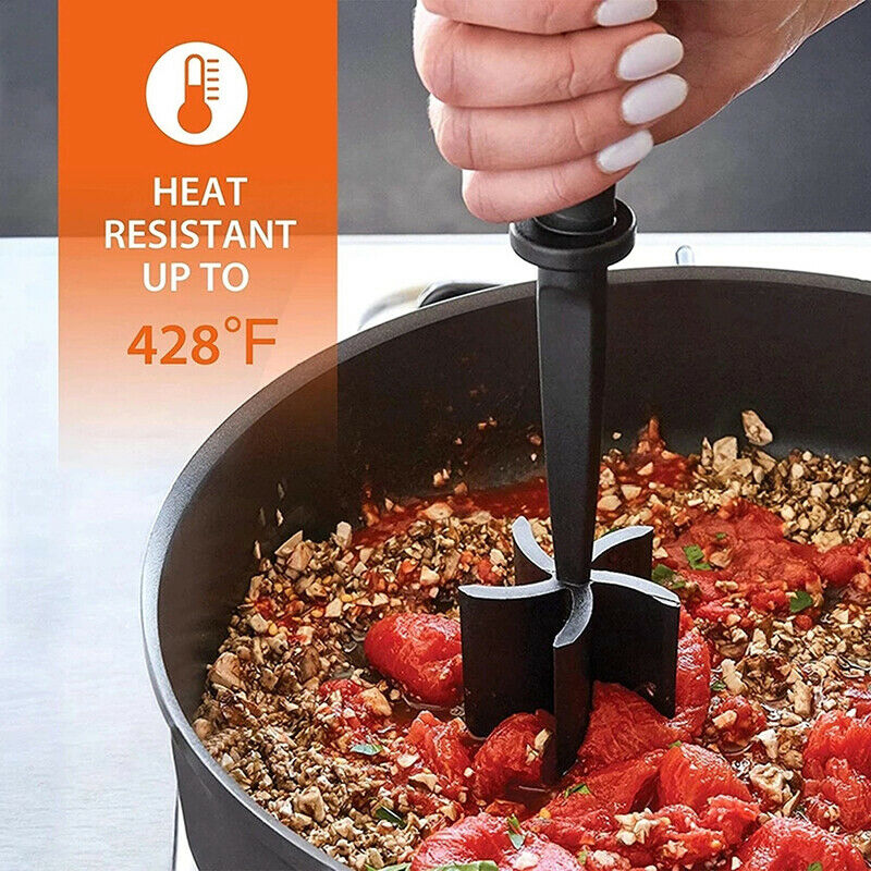 Professional Ground Meat Chopper Plastic Beef Potato Fruit Food Masher Grind SJ