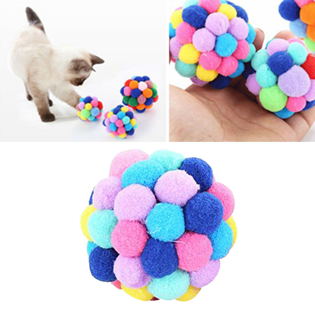 Cat Cat Ball Toys Assorted Color Pet Catch Exercise Chew Chaser S