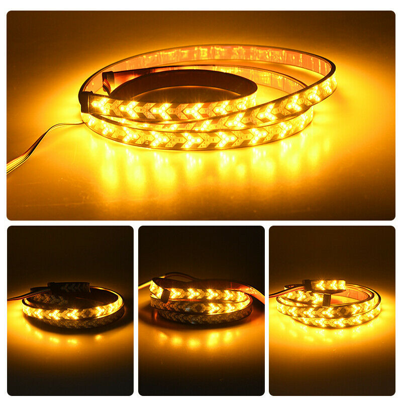 150CM LED Tailgate Light Strip Running Brake Truck Tailgate Light Bar Red/ Amber