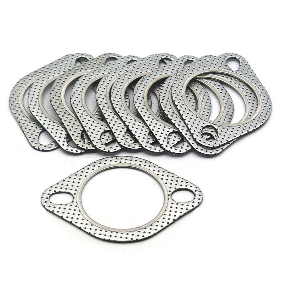 5 PCS  New 2.5" 2-Bolt Durable Exhaust Gasket Turbo/Header Down/Dump Pipe Flange