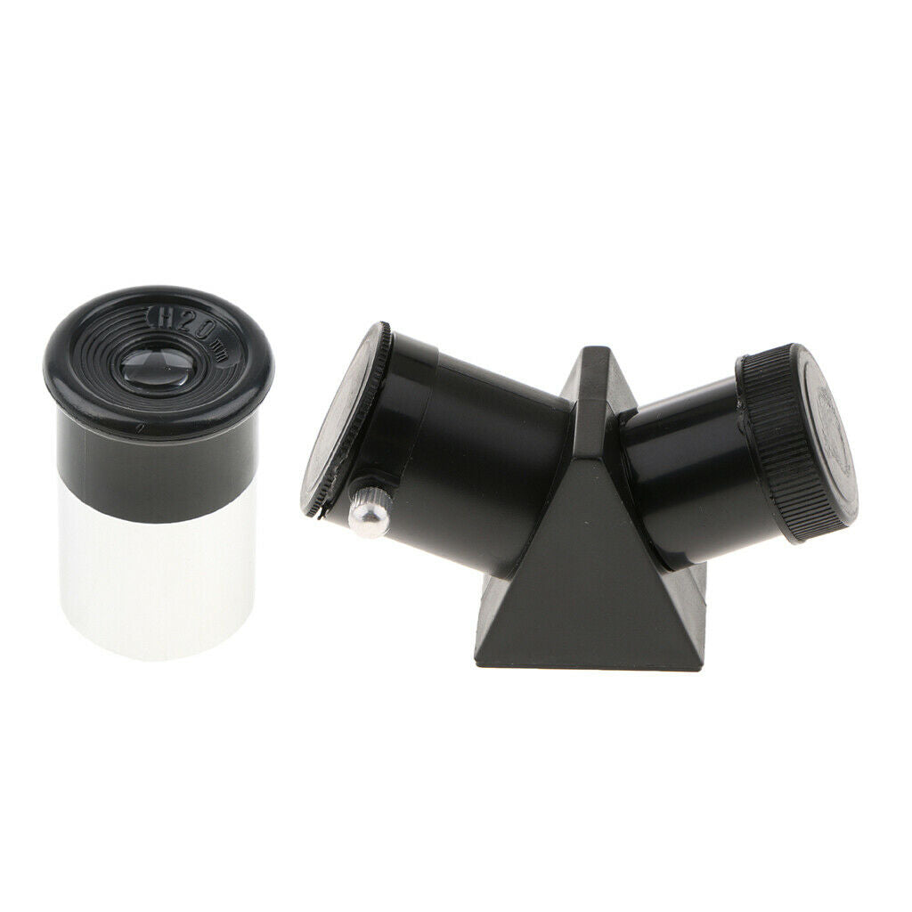 0.965 Inch 45-degree Correct Image Prism Telescope Diagonal Mirror & 20mm Plossl