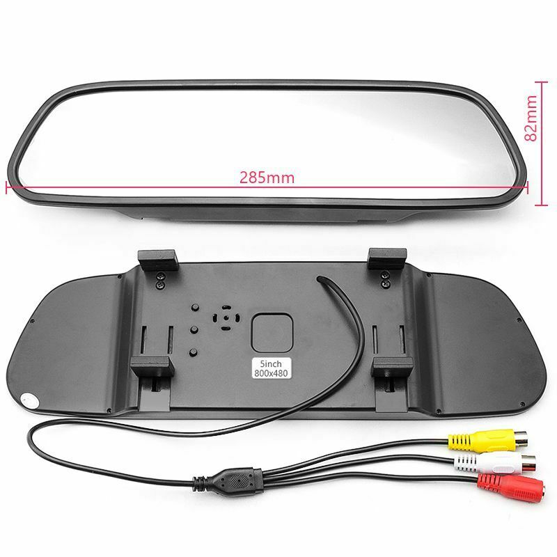 5 inch Digital Color TFT 800x480 LCD Car Parking Mirror Monitor 2 Video Input I8