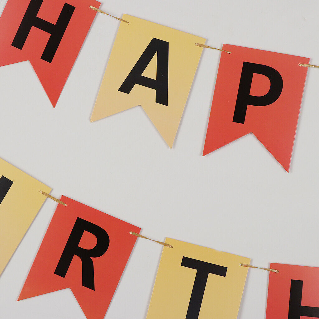 Happy Birthday Tractor Car Paper Bunting Banner Baby Shower Kids Room Decor