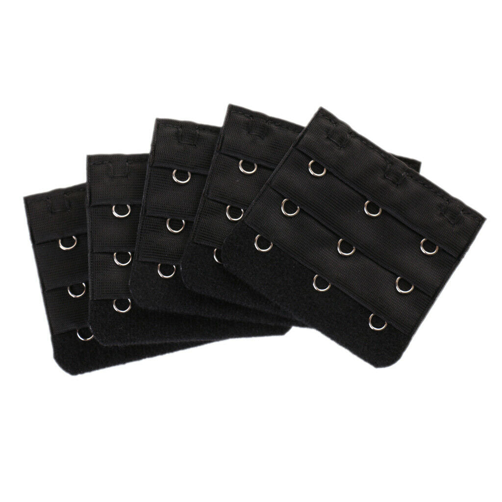 Pack of 10 Piece Elastic Bra Extenders Easily Fit Bra Extension Straps with 3