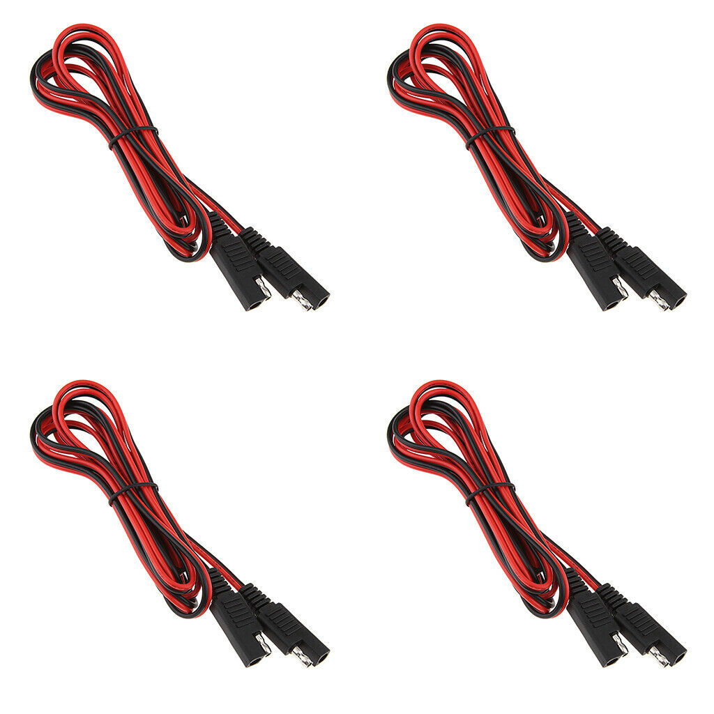 4 Pieces 6ft SAE Connector Extension Cable DC Harness Quick Disconnect