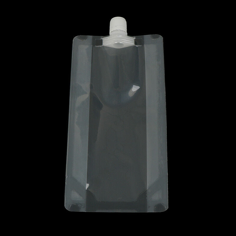 1PC 800ml DIY Plastic Transparent Cruise Drinks Pocket Flask Suction Fresh BagDD