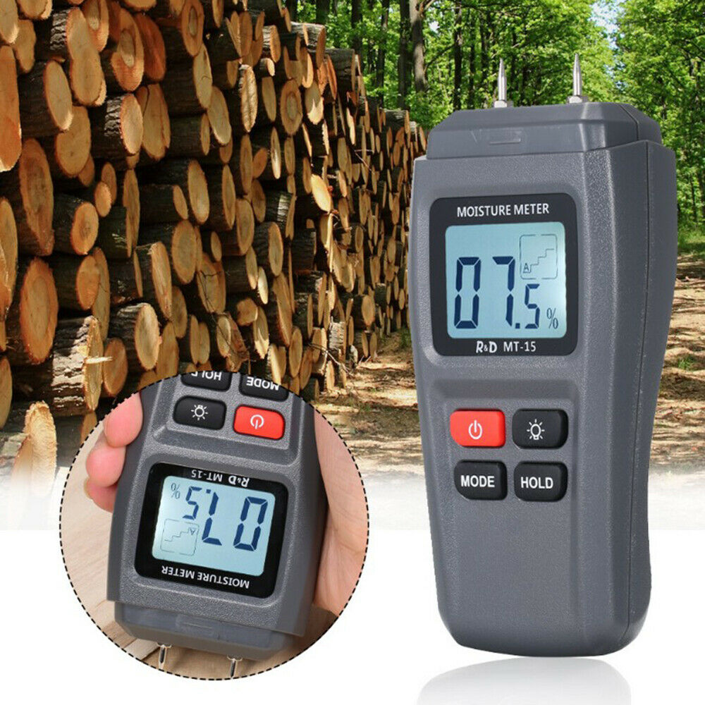 Wood Firewood Paper Cardboard Digital LCD Wood Moisture Meter Detector Tester