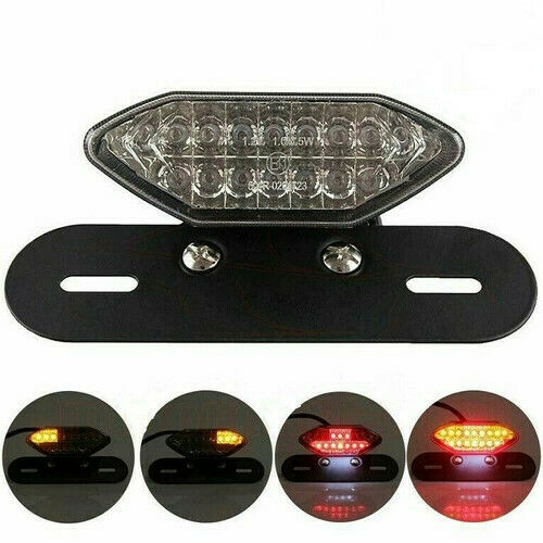 Motorcycle 16 LED Turn Signals Brake Light License Plate Integrated Tail Light