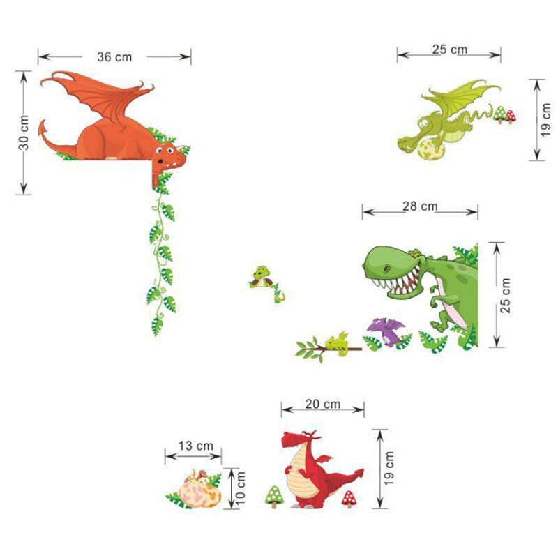 Dinosaur Zoo Wall paper Decals for Kids Baby  Boy Bedroom Wall Sticker_DD