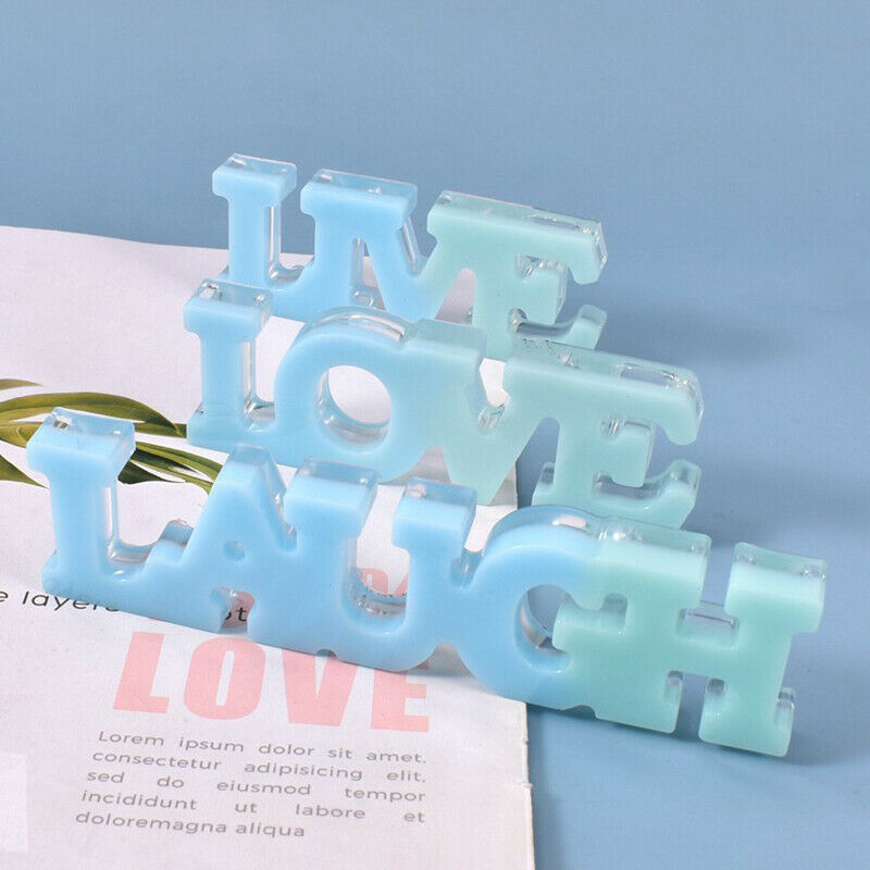 Live Love Laugh English Words Silicone Mold DIY Table Sign Decoration Art.l8