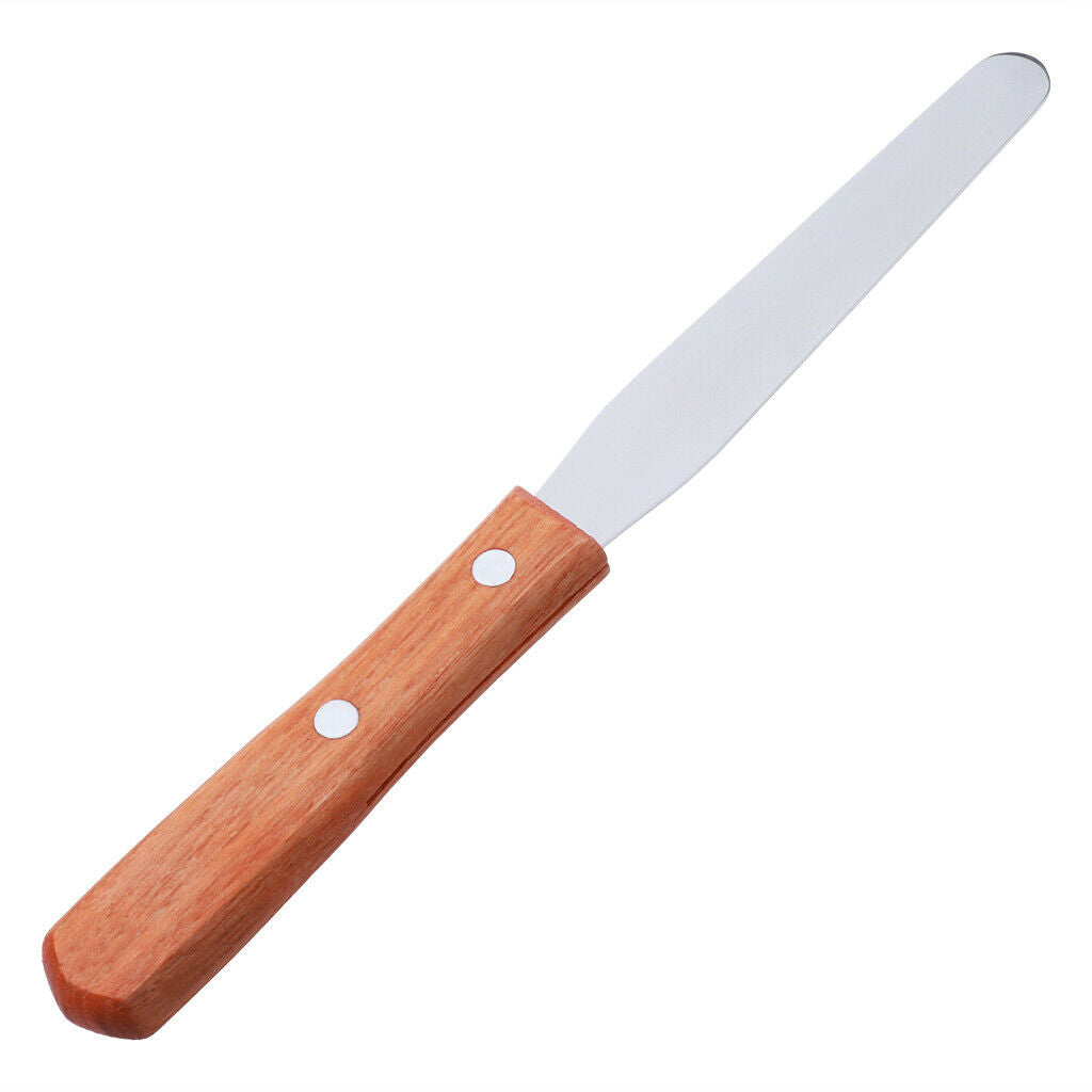 Waxing Spatula Metal Wax Mixing Applicator Wood Handle, Hair Removal Tool