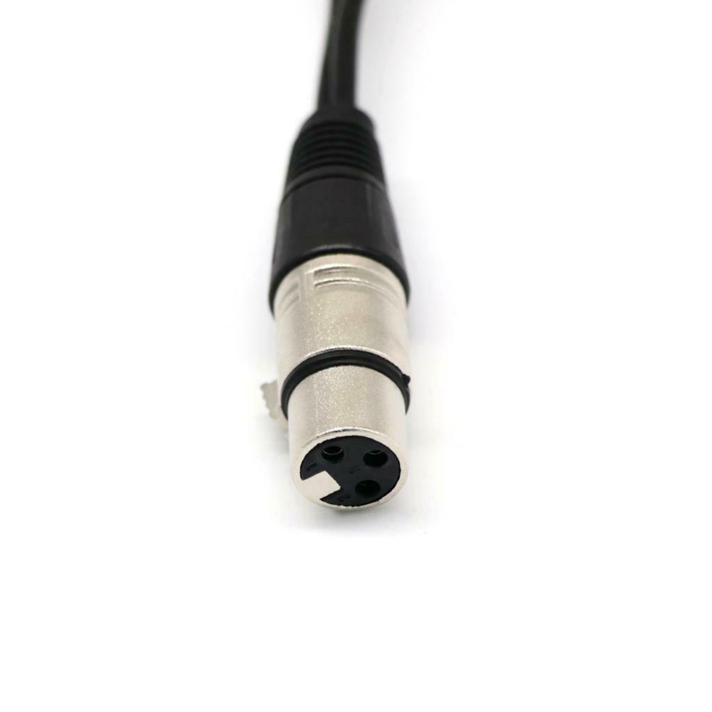 6" XLR 3 Pin FEMALE  To 2 Dual MALE Plug Y SPLITTER Mic PA DJ Cable