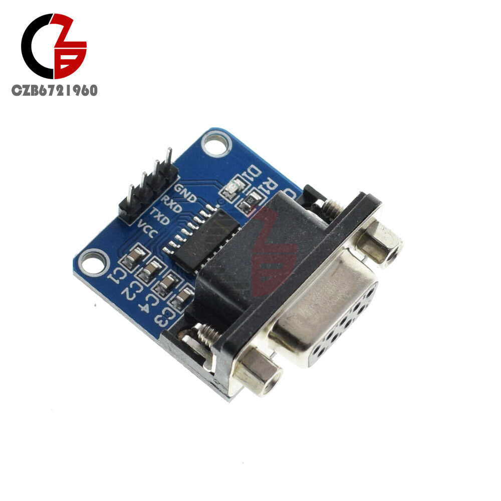 3V-5V MAX3232 RS232 Serial Port To TTL Converter Module Female DB9 TX RX VCC GND