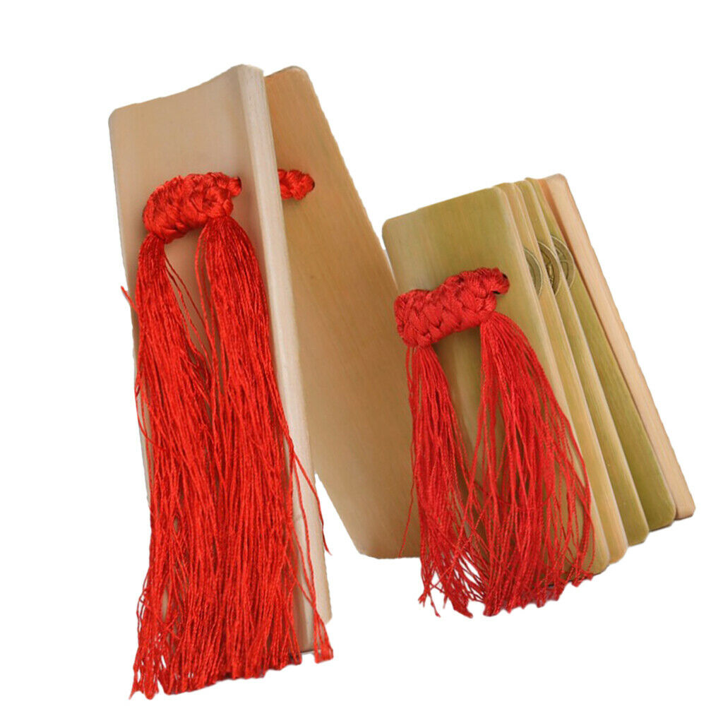 1 Set Bamboo Clappers Castanets Large And Small Chinese Kuaiban