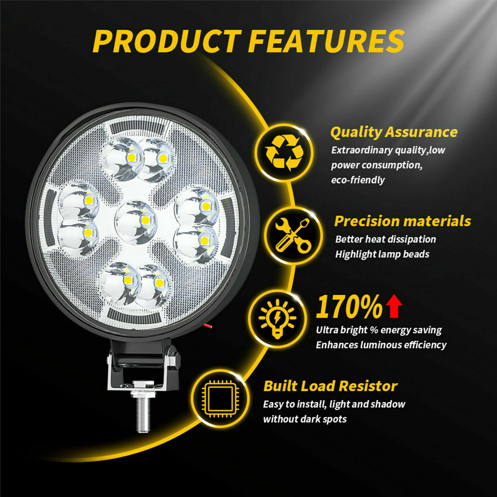2x 4inch LED Work Light Bar 63W 4WD Offroad Spot Pods Fog Truck SUV Driving Lamp