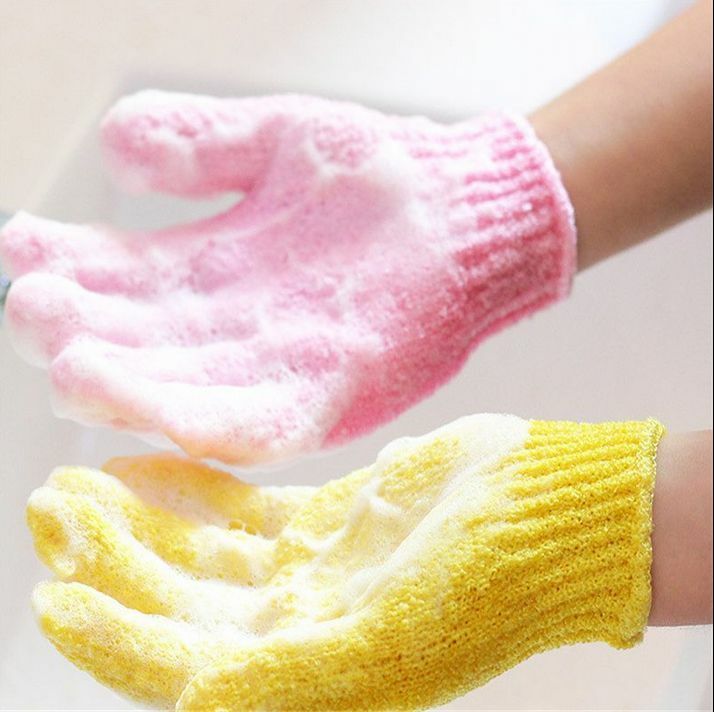 2x Shower Bath Gloves Exfoliating Loofah Body Scrubber Wash Skin Spa Massage DIY