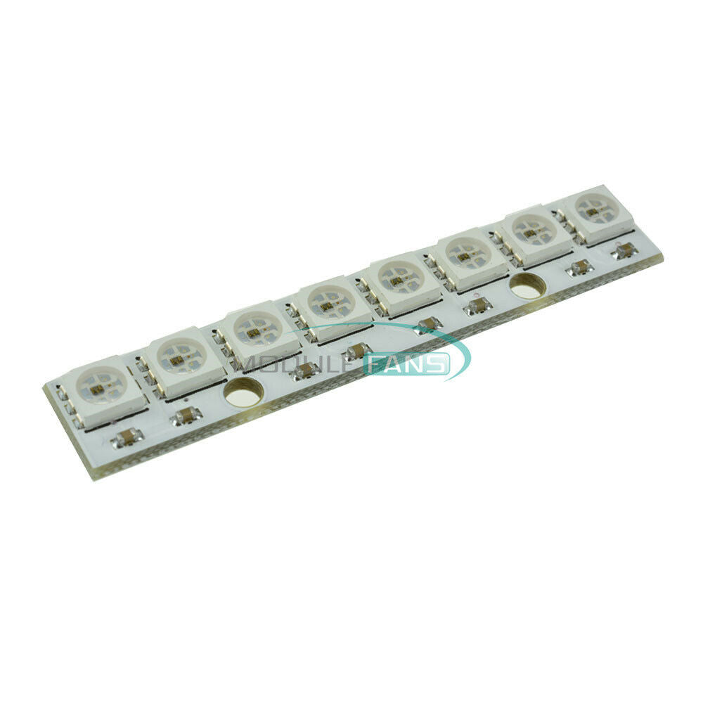 10PCS WS2812 WS2811 5050 RGB LED Lamp Panel Module 5V 8Bit Rainbow LED