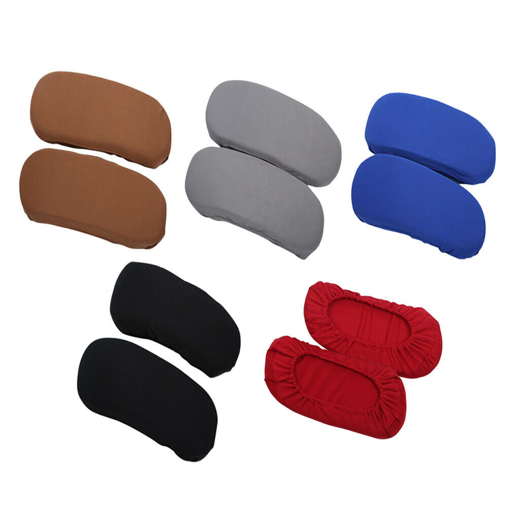 2X  1 Pair Chair Armrest Covers Elastic Protector chair Arm Cover  Black