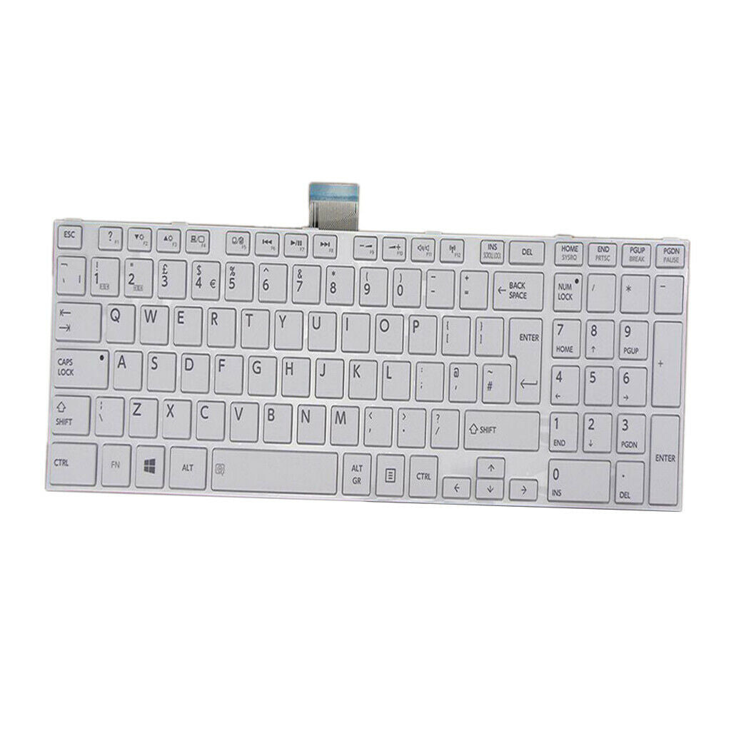 For   Satellite Laptop Standard Spanish Layout Keyboard White Frame