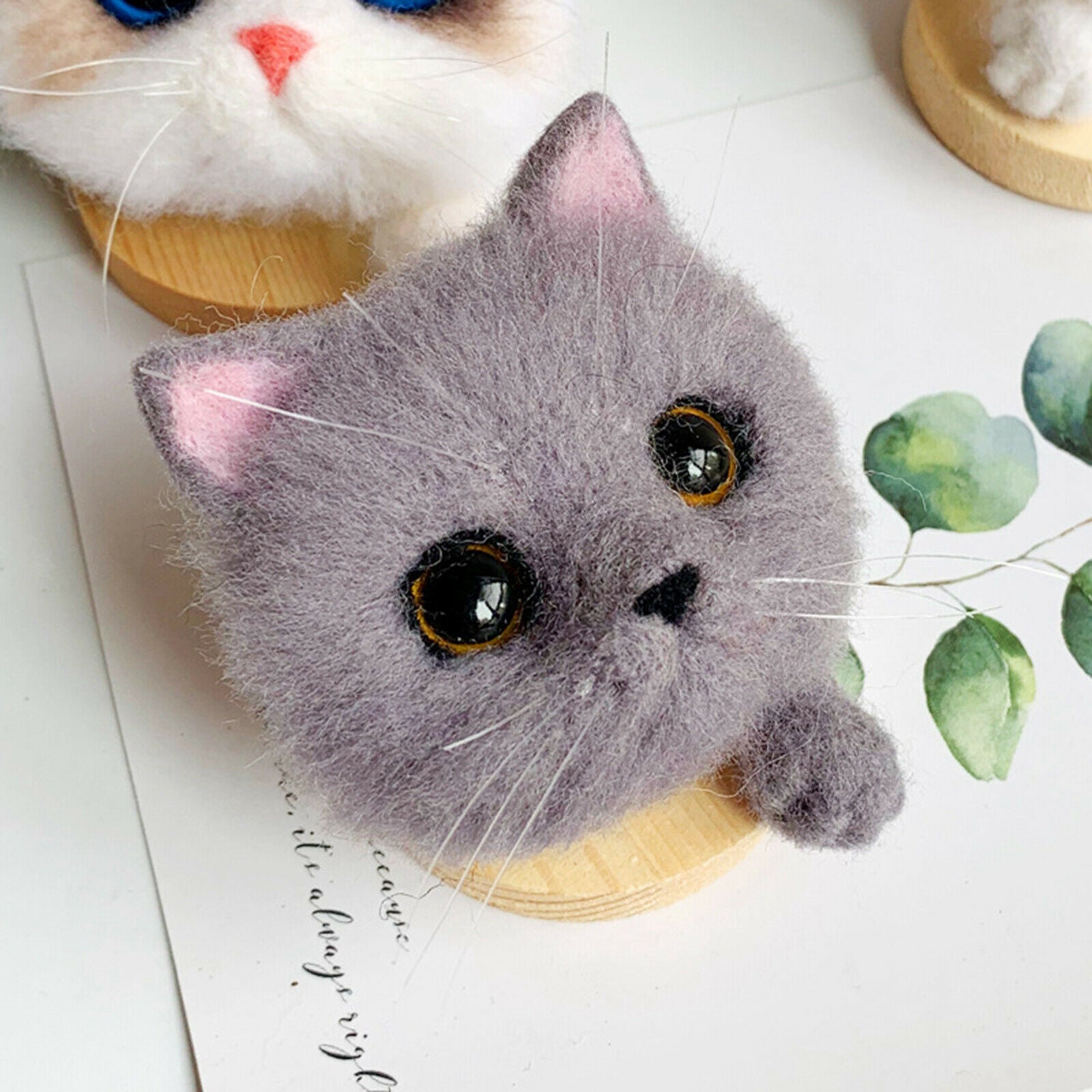 DIY Felting Needle Handle with 6 Needles Wool Embroidery Sewing Weaving Tool