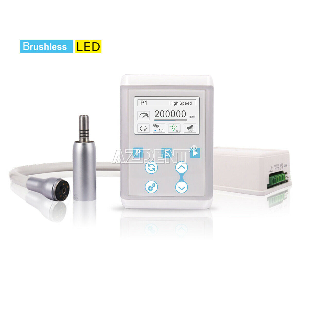Dental LED Light Electric Micro Motor Brushless Built-In 7G Memory Autoclaved