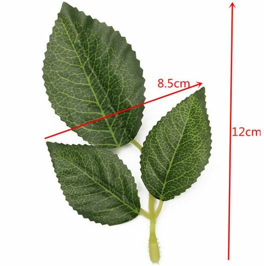 Green Artificial Silk Rose Leaf Leaves For Bouquet Garland Wedding Decor 30Pcs