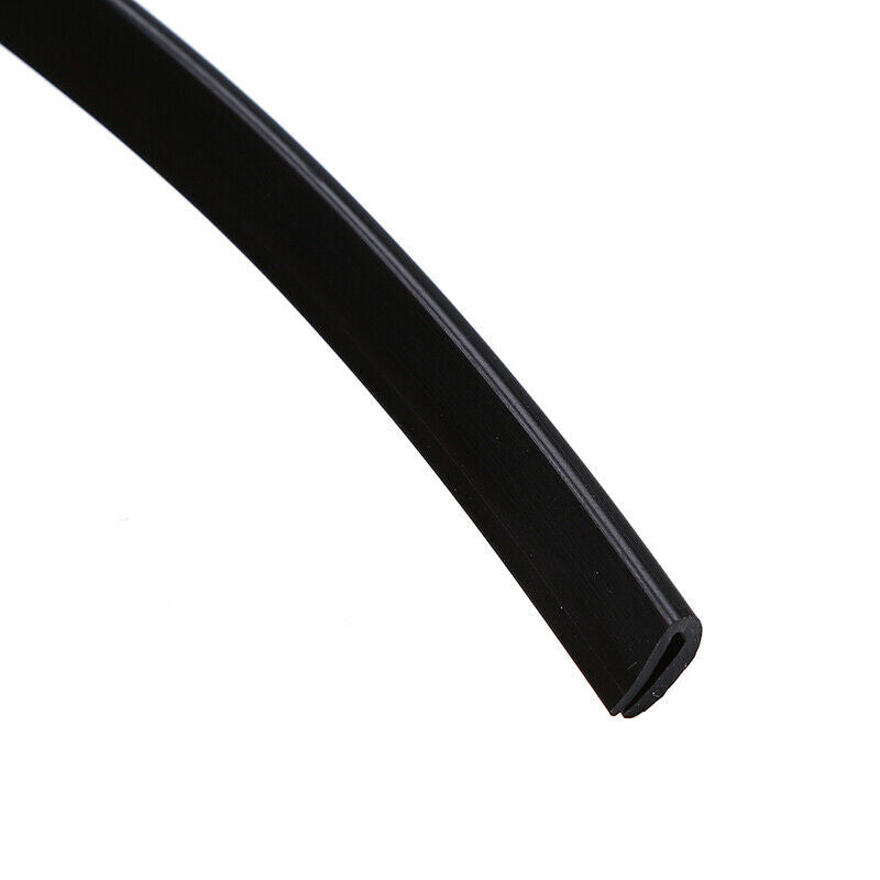 5m Car Door Edge Trim Guard Molding Rubber Seal Strip Scratch Protector Black