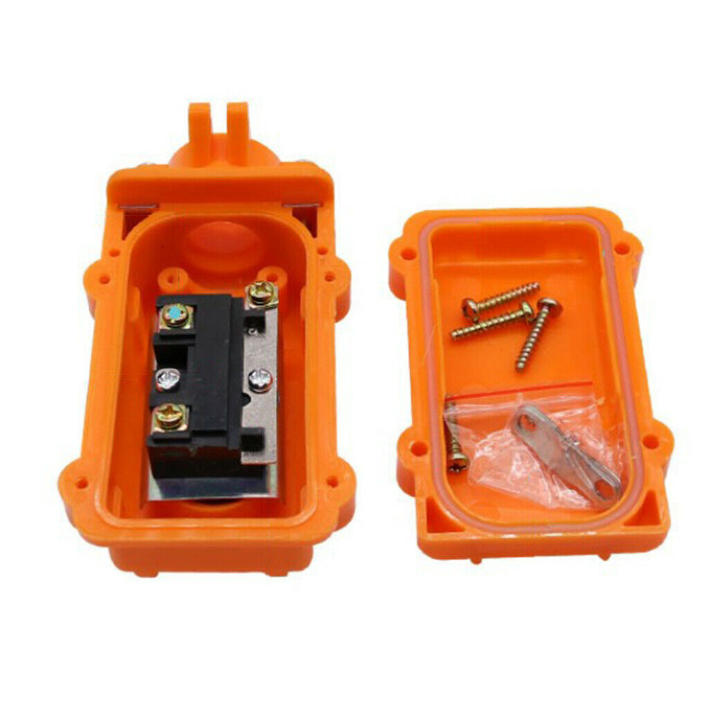 2X COB61 Hoist Push Button Switch Crane Pendant Control Station 200/500V Orange
