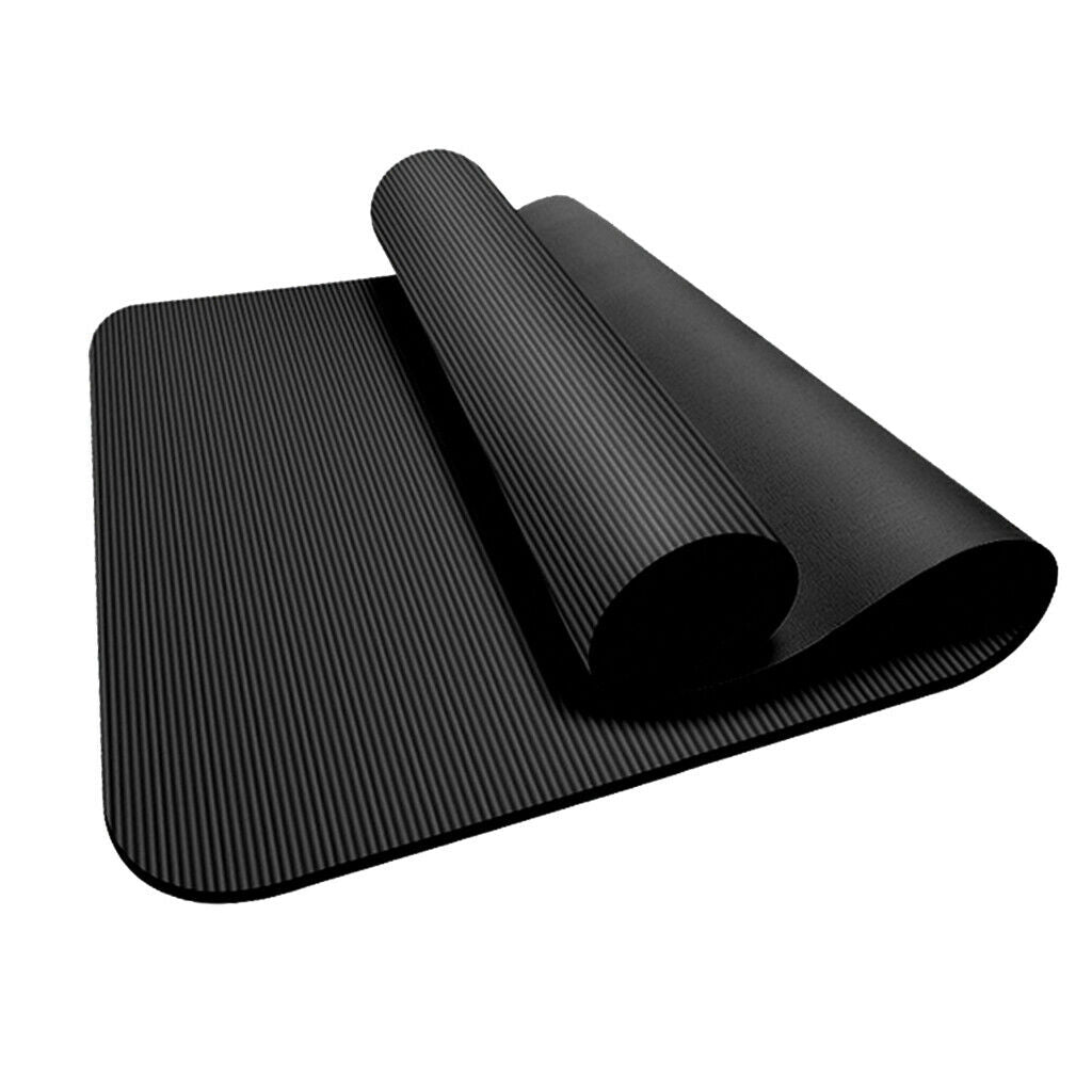 Yoga Mat Women Men Pad Gymnastic Picnic Pilates Training Cushion Black