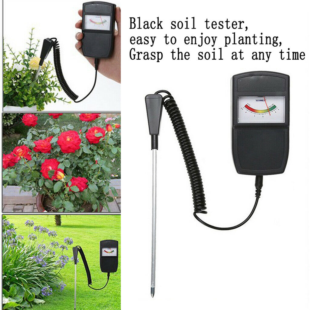 Black PH Meter Soil Fertility Meter Water Soil Tester Lawn Maintenance Tools