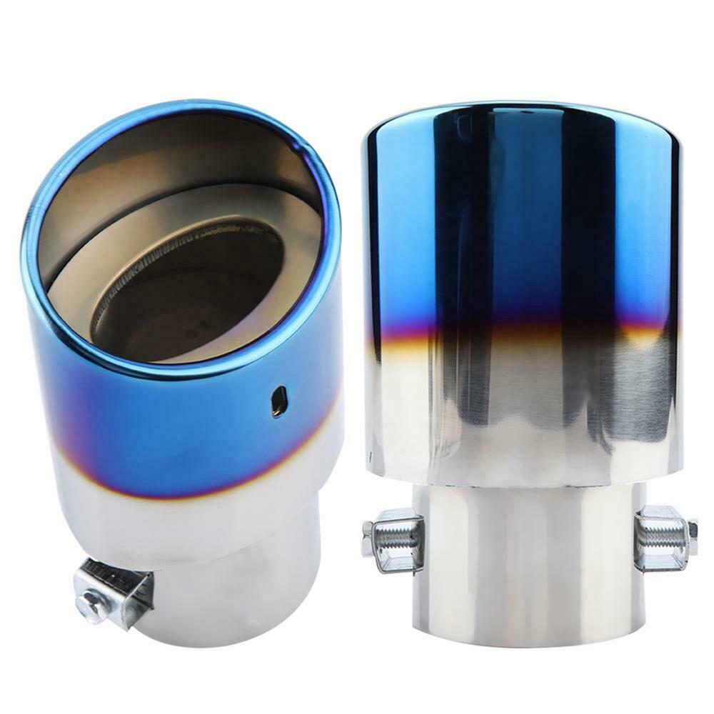 Universal Car Straight Exhaust Pipe Rear Muffler Tip Tail Throat Stainless Steel
