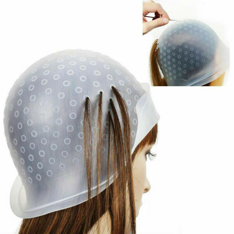 1Pc Silicone Cap Hair Coloring Highlighting Dye Cap Frosting & Meal DEAU