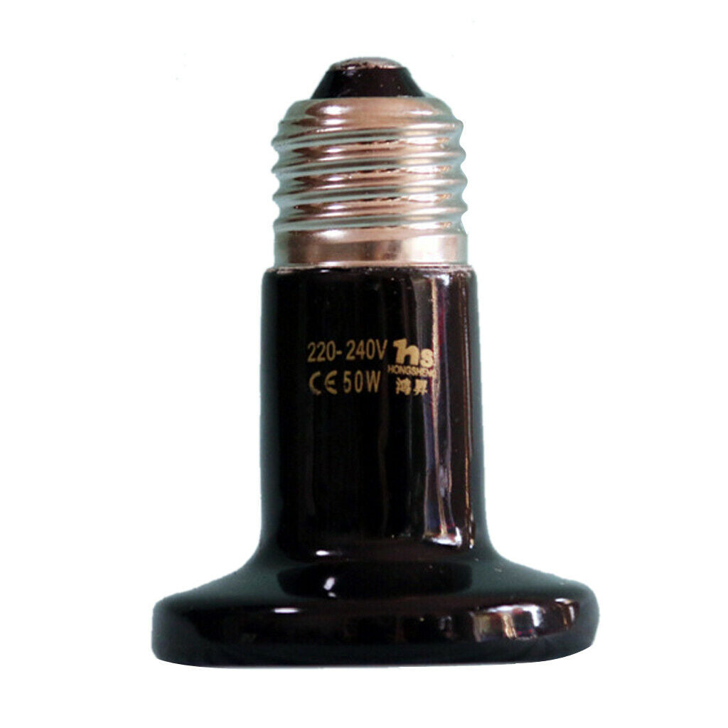 E27 T Shape Thickened Reptile Mini Ceramic Infrared Lamp Heat Light Bulb-75W