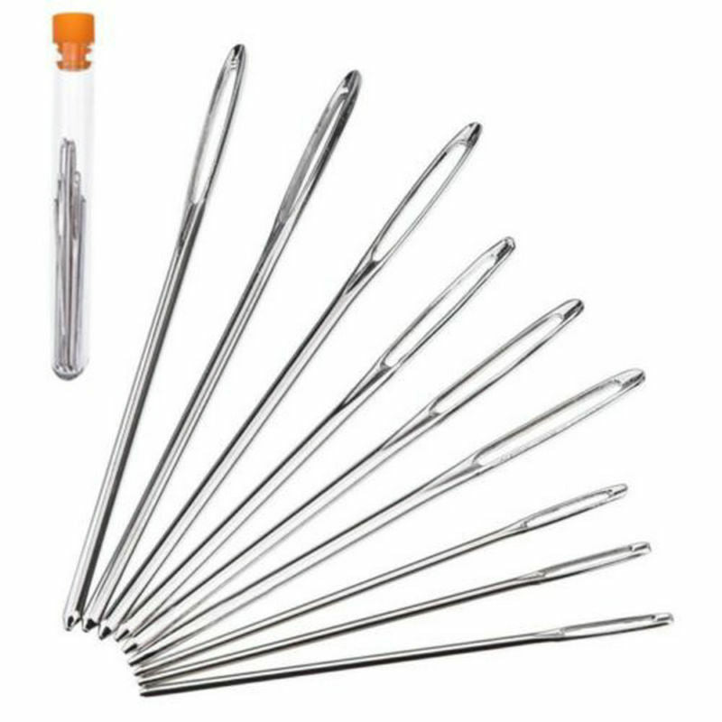 9pcs Sewing Needles Large Eye Hand Blunt Needle Embroidery Darning Yarn